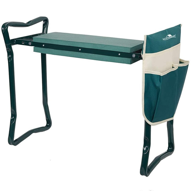 Garden Kneeler and Folding Seat with Tool Pouch by HitMyNeed