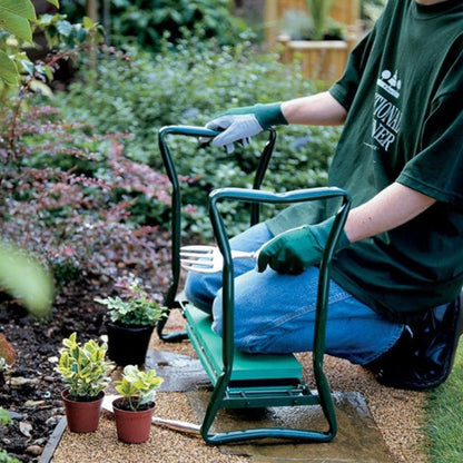 Garden Kneeler and Folding Seat with Tool Pouch by HitMyNeed