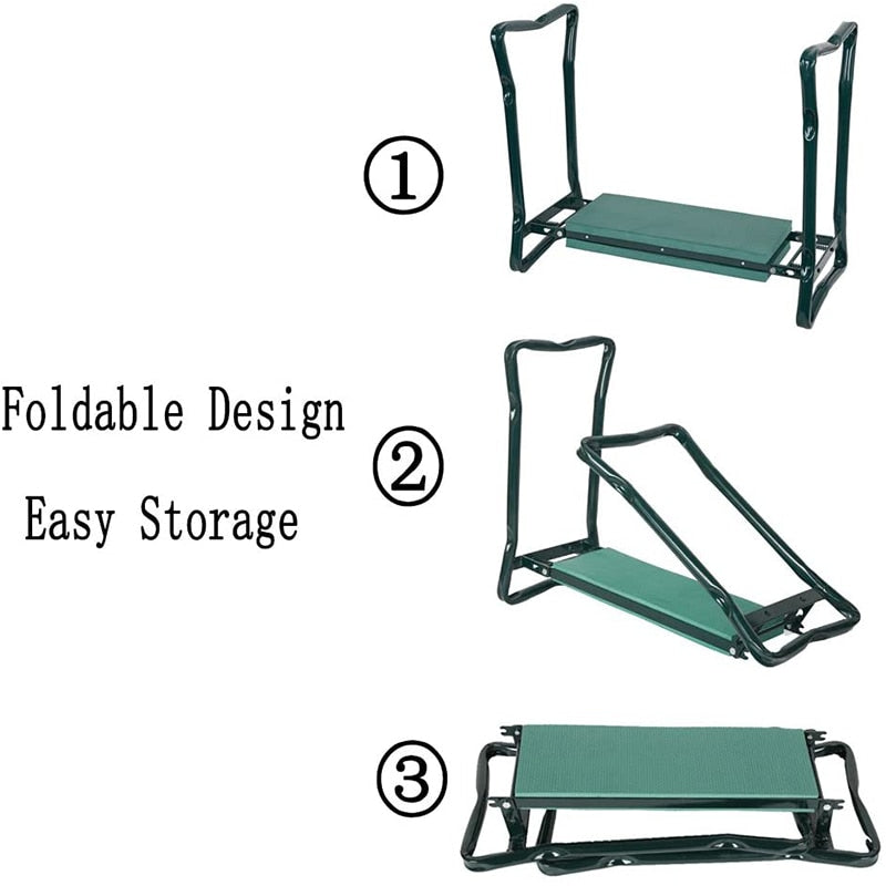 Garden Kneeler and Folding Seat with Tool Pouch by HitMyNeed