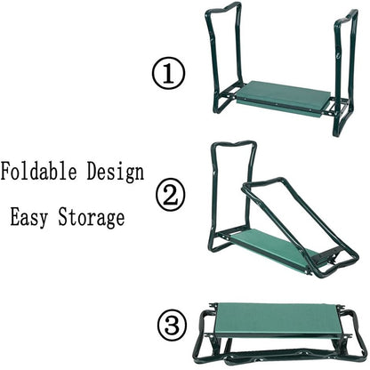Garden Kneeler and Folding Seat with Tool Pouch by HitMyNeed