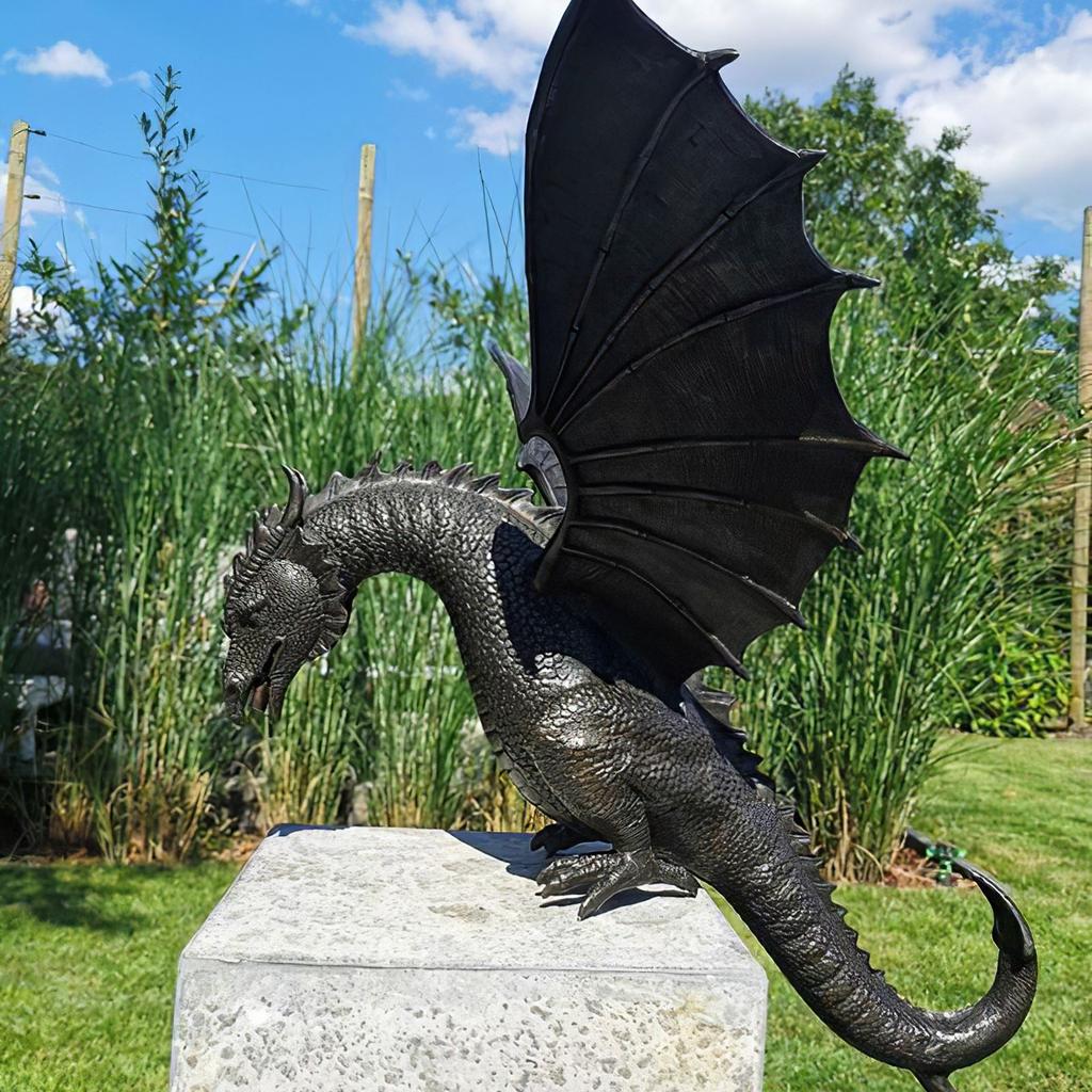 Garden Resin Dragon Water Fountain Statue by HitMyNeed