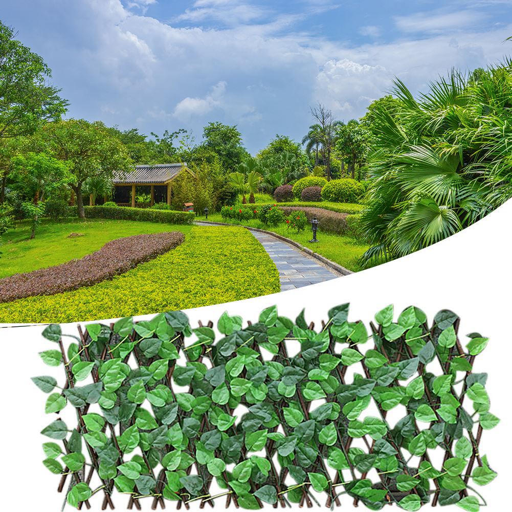 Garden Retractable Artificial Leaf Trellis Fence by HitMyNeed