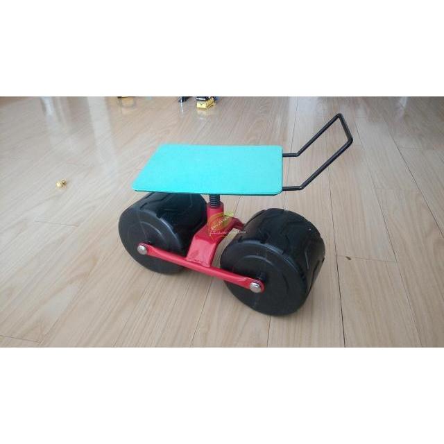 Garden Stool with Wheels and Backrest by HitMyNeed