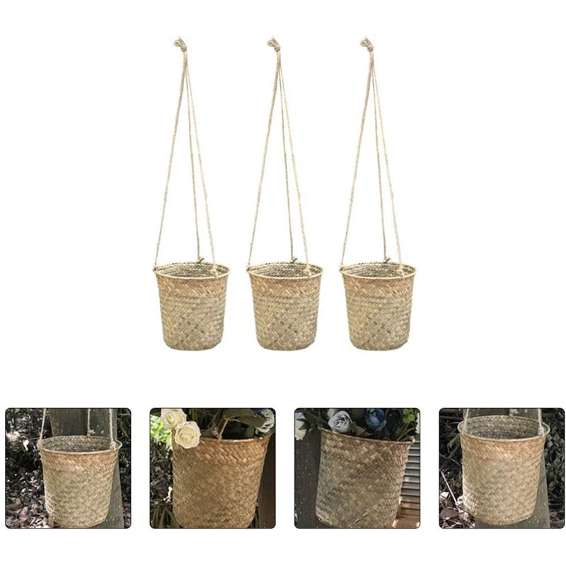 Garden Wicker Hanging Baskets Set of 3 by HitMyNeed