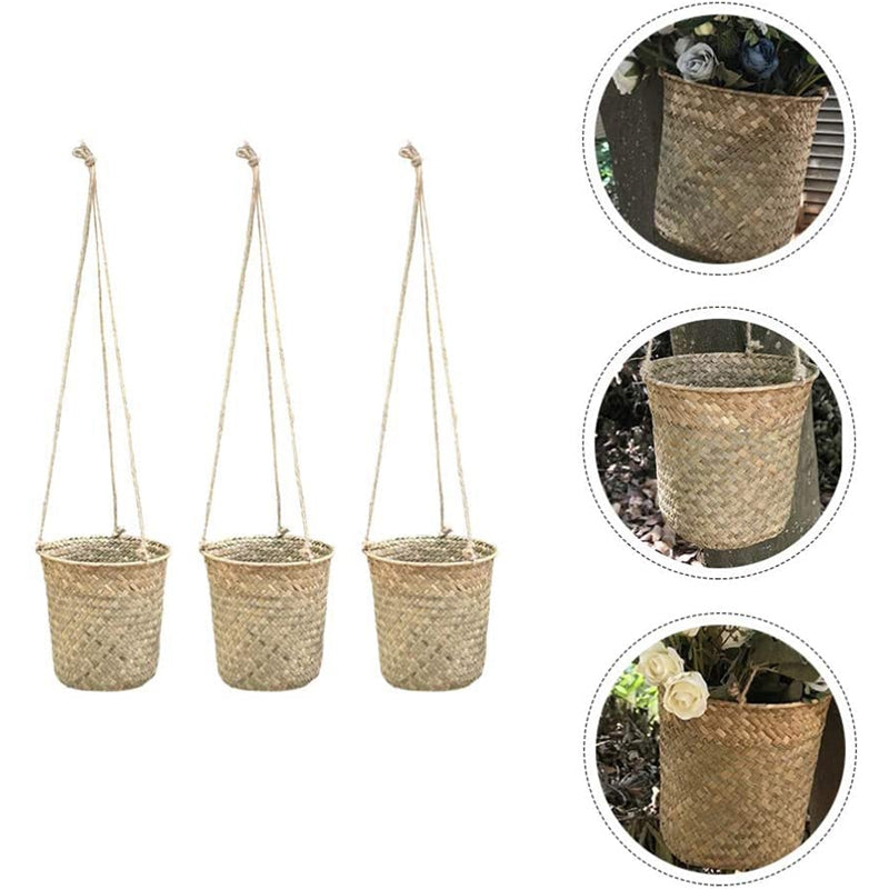 Garden Wicker Hanging Baskets Set of 3 by HitMyNeed