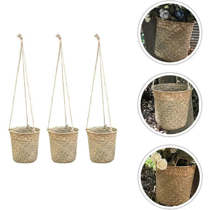 Garden Wicker Hanging Baskets Set of 3 by HitMyNeed