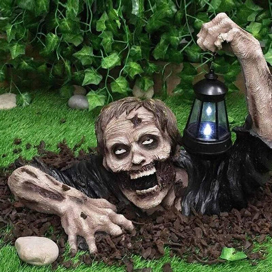 Garden Zombie Halloween Decoration with Lantern by HitMyNeed