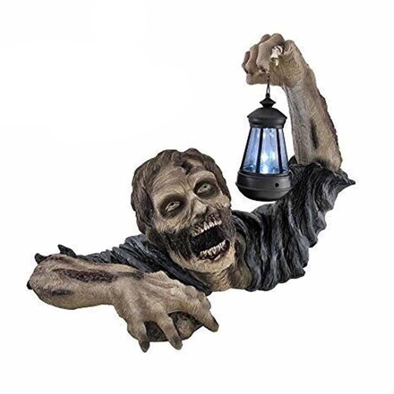 Garden Zombie Halloween Decoration with Lantern by HitMyNeed