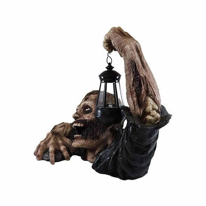 Garden Zombie Halloween Decoration with Lantern by HitMyNeed