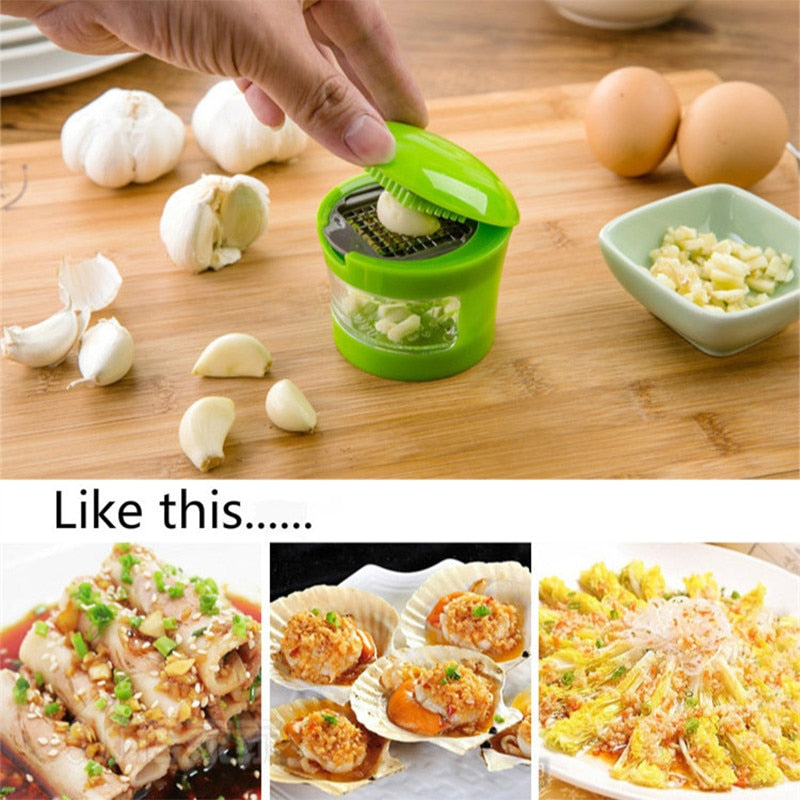 Garlic Crusher Press with Collecting Bin & Blades by HitMyNeed