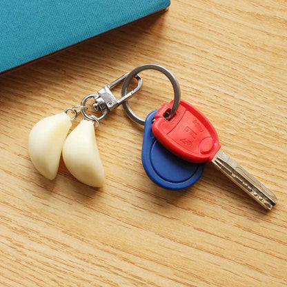 Garlic Pendant Couple Keychain Set for Bags & Car Keys by HitMyNeed