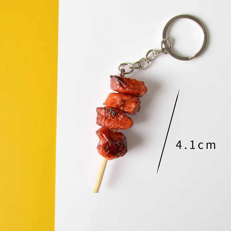 Garlic Pendant Couple Keychain Set for Bags & Car Keys barbecue by HitMyNeed