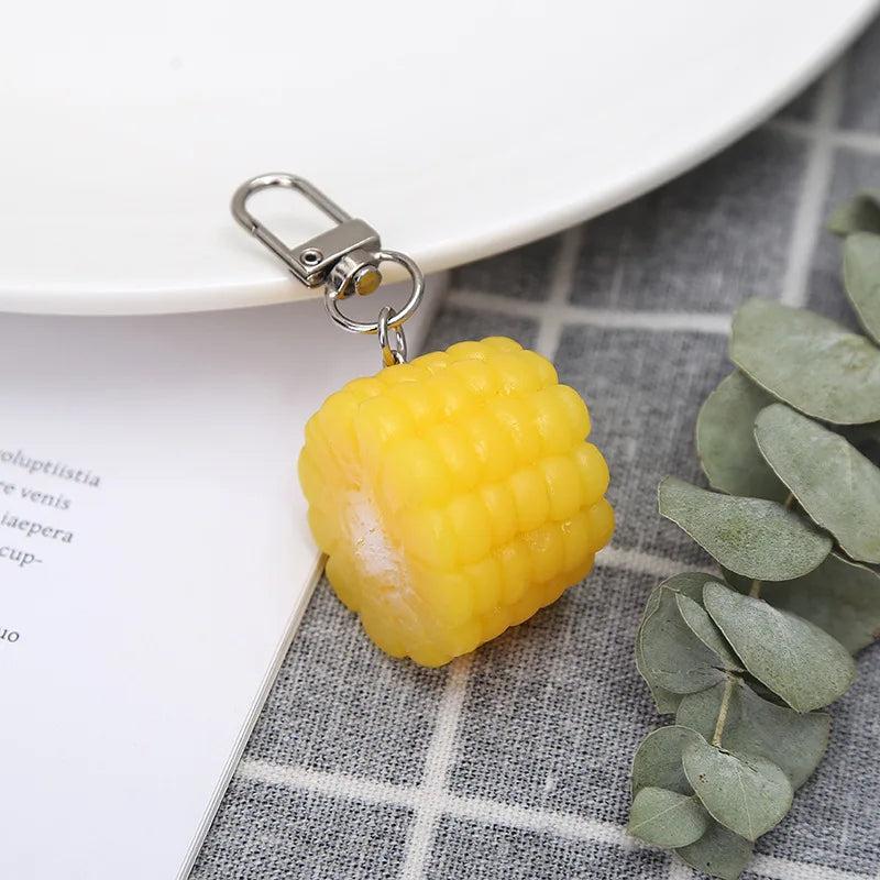 Garlic Pendant Couple Keychain Set for Bags & Car Keys corn by HitMyNeed
