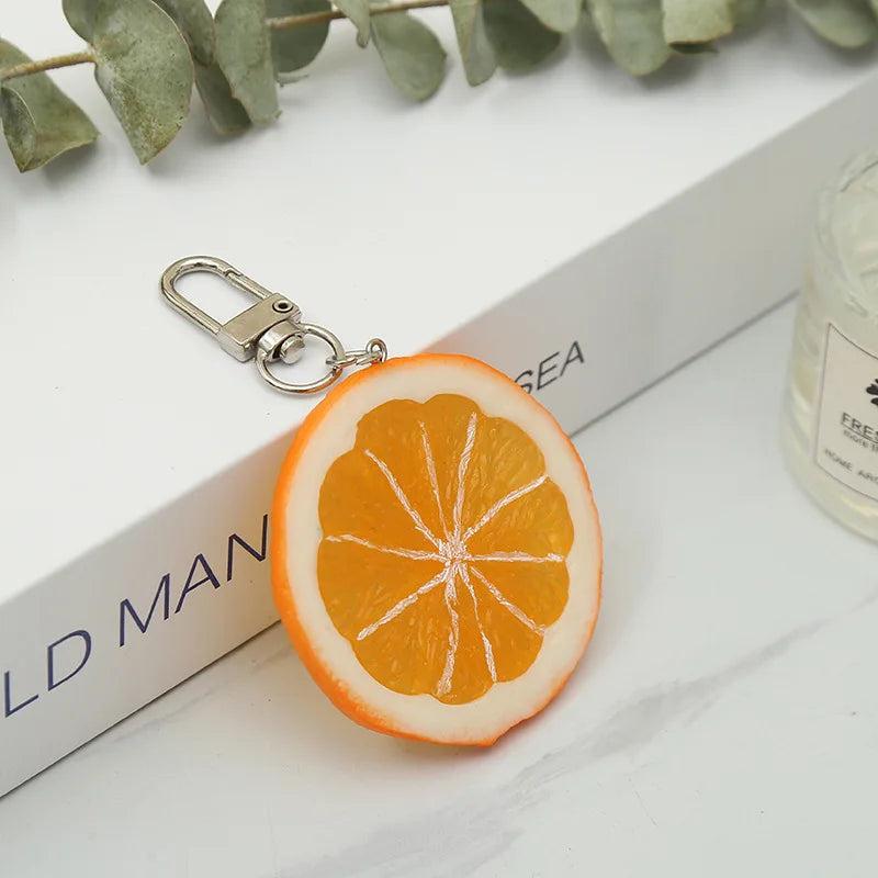 Garlic Pendant Couple Keychain Set for Bags & Car Keys lemon-slices-2 by HitMyNeed