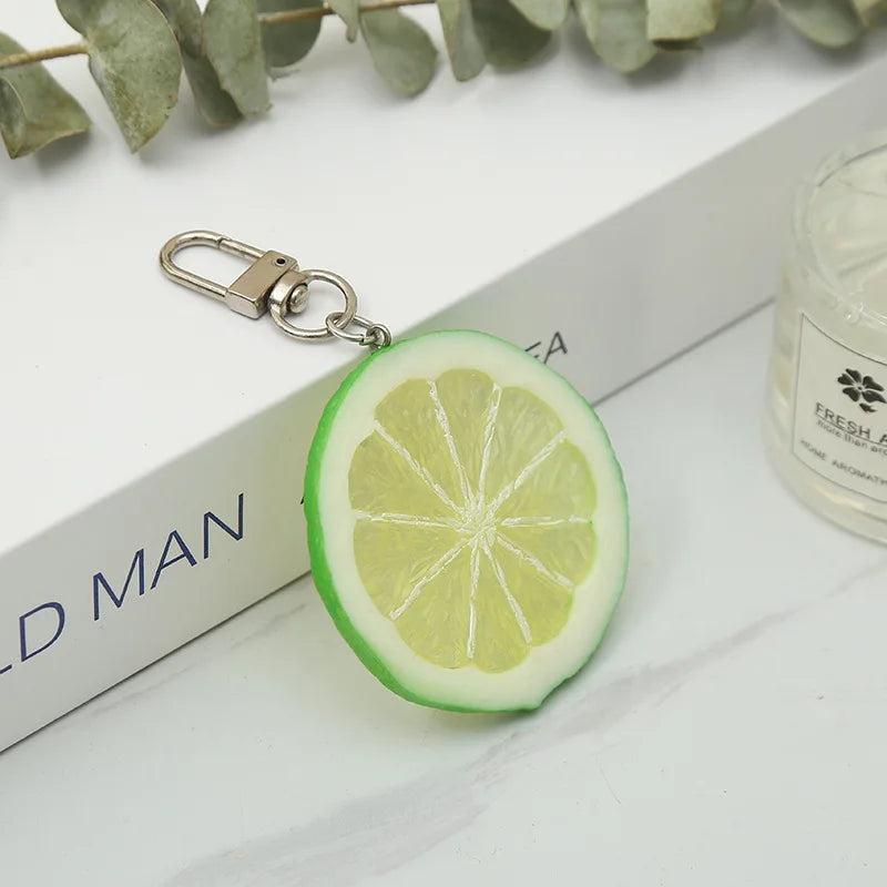 Garlic Pendant Couple Keychain Set for Bags & Car Keys lemon-slices-3 by HitMyNeed