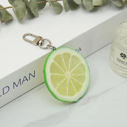 Garlic Pendant Couple Keychain Set for Bags & Car Keys lemon-slices-3 by HitMyNeed