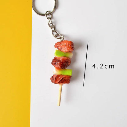 Garlic Pendant Couple Keychain Set for Bags & Car Keys meat-string by HitMyNeed
