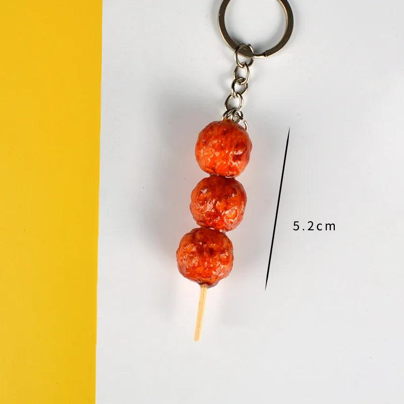Garlic Pendant Couple Keychain Set for Bags & Car Keys meatball-203085811 by HitMyNeed