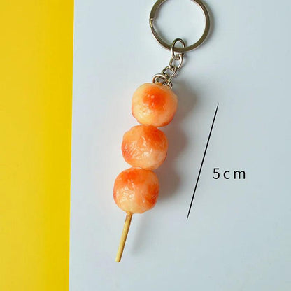 Garlic Pendant Couple Keychain Set for Bags & Car Keys meatball-string by HitMyNeed