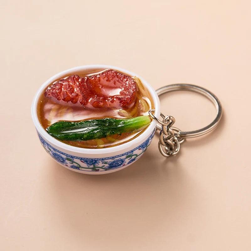 Garlic Pendant Couple Keychain Set for Bags & Car Keys noodles by HitMyNeed