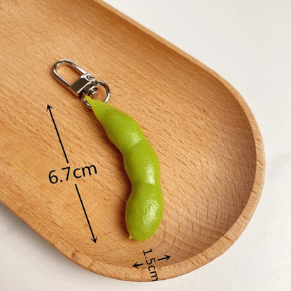 Garlic Pendant Couple Keychain Set for Bags & Car Keys pea-pod by HitMyNeed