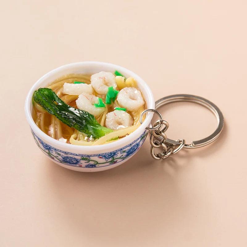 Garlic Pendant Couple Keychain Set for Bags & Car Keys shrimp by HitMyNeed