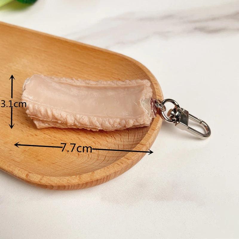 Garlic Pendant Couple Keychain Set for Bags & Car Keys spareribs by HitMyNeed