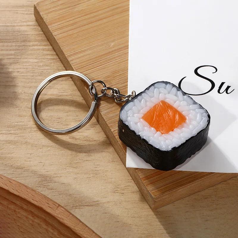 Garlic Pendant Couple Keychain Set for Bags & Car Keys sushi-1 by HitMyNeed