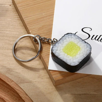 Garlic Pendant Couple Keychain Set for Bags & Car Keys sushi-2 by HitMyNeed