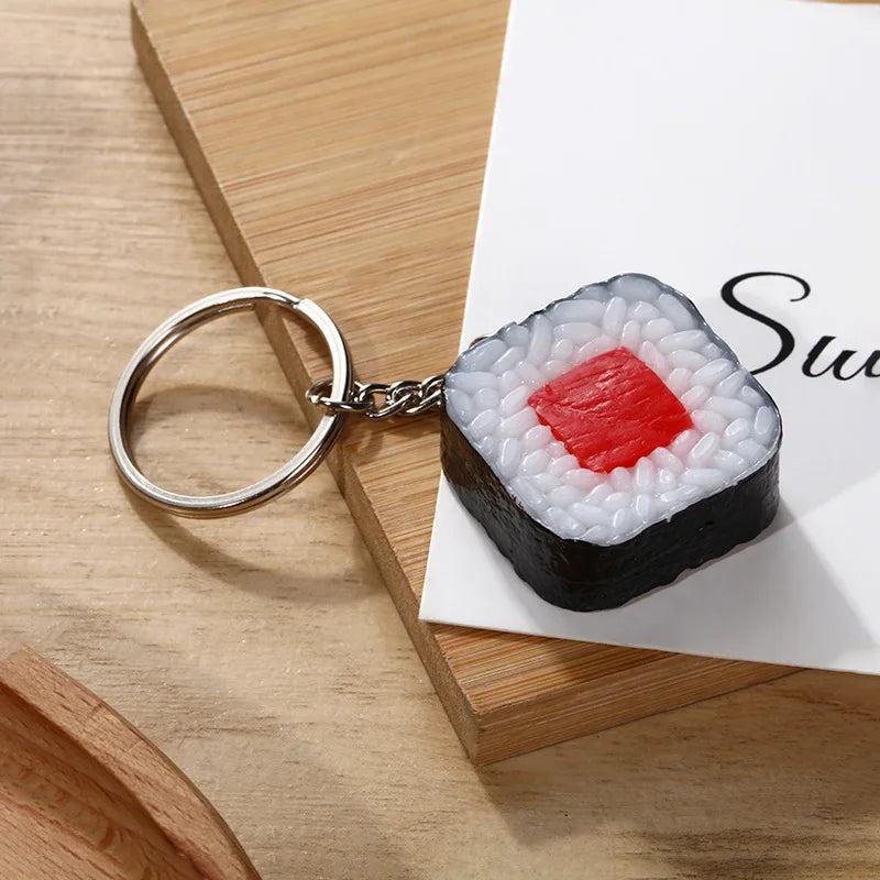 Garlic Pendant Couple Keychain Set for Bags & Car Keys sushi-3 by HitMyNeed