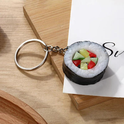 Garlic Pendant Couple Keychain Set for Bags & Car Keys sushi-4 by HitMyNeed