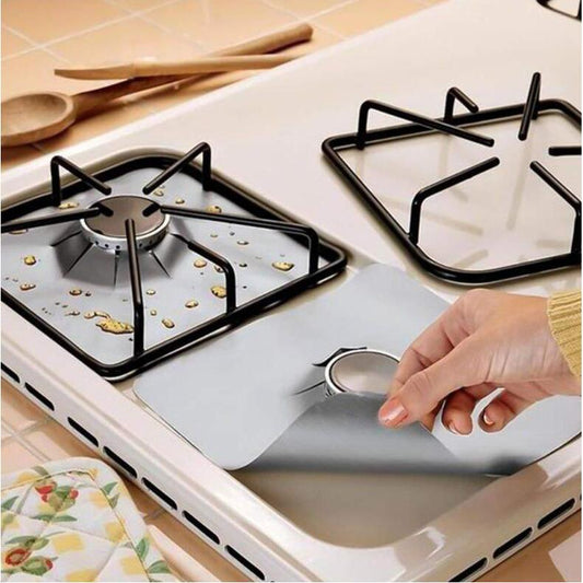 Gas Stove Burner Covers Foil Pads (Set of 4) by HitMyNeed