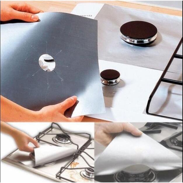 Gas Stove Burner Covers Foil Pads (Set of 4) by HitMyNeed