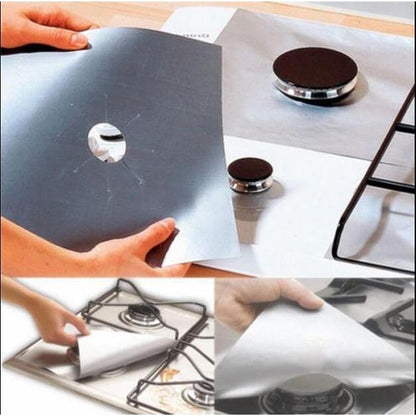 Gas Stove Burner Covers Foil Pads (Set of 4) by HitMyNeed