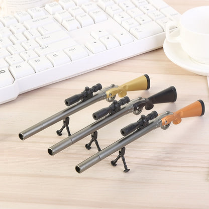 Gel Ink Rifle Pen with Stand - Black Ink by HitMyNeed