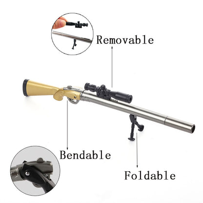 Gel Ink Rifle Pen with Stand - Black Ink by HitMyNeed
