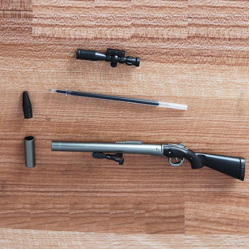 Gel Ink Rifle Pen with Stand - Black Ink by HitMyNeed
