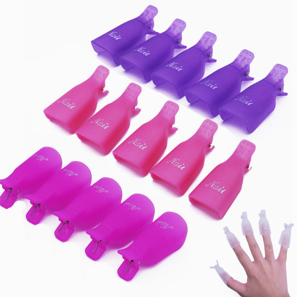 Gel Nail Polish Remover Clips Set of 10 by HitMyNeed