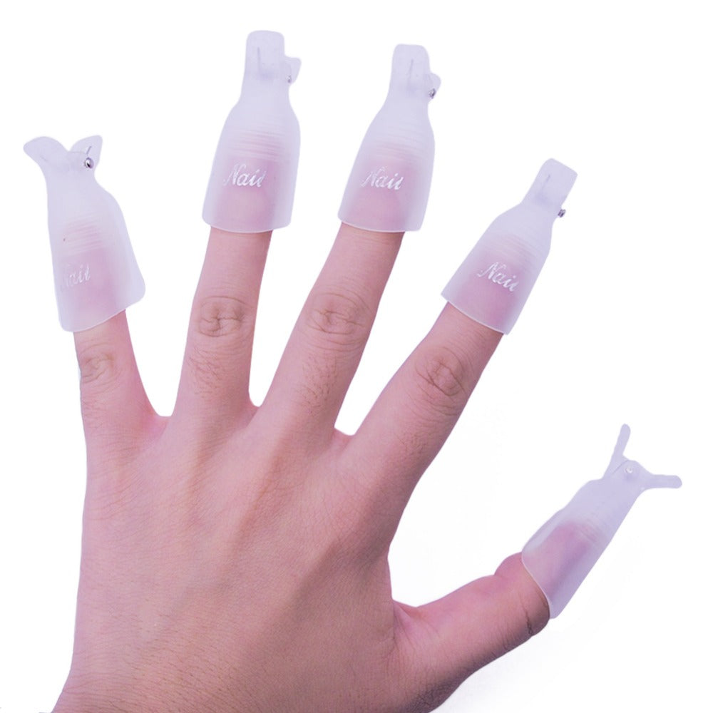 Gel Nail Polish Remover Clips Set of 10 by HitMyNeed