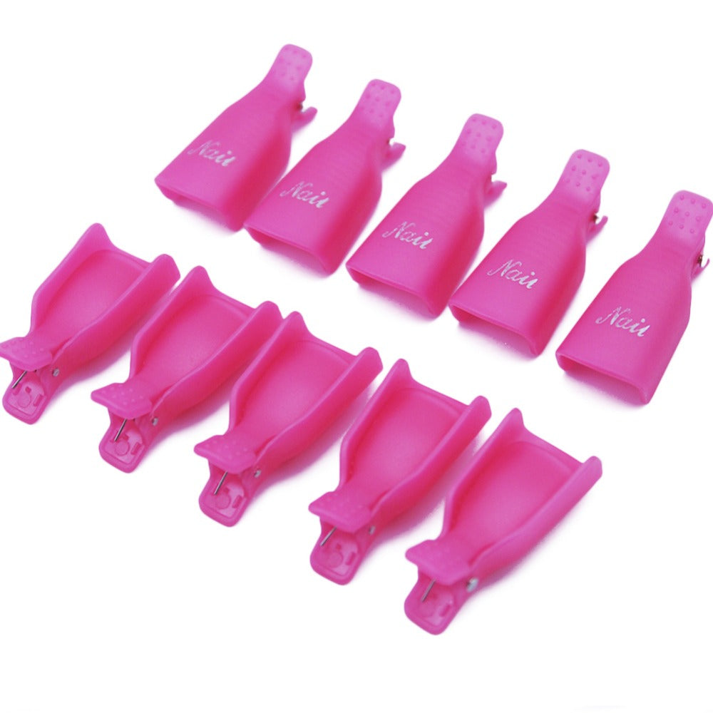 Gel Nail Polish Remover Clips Set of 10 by HitMyNeed