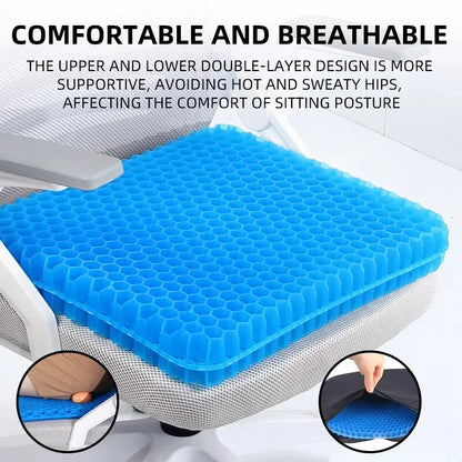 Gel Seat Cushion Honeycomb Design for Pressure Relief by HitMyNeed