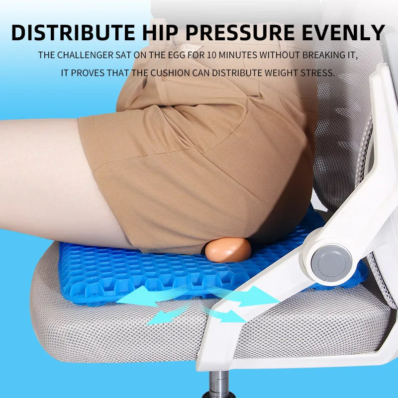 Gel Seat Cushion Honeycomb Design for Pressure Relief by HitMyNeed