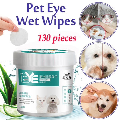 Gentle Pet Eye Wipes (130 pcs) for Dogs & Cats by HitMyNeed
