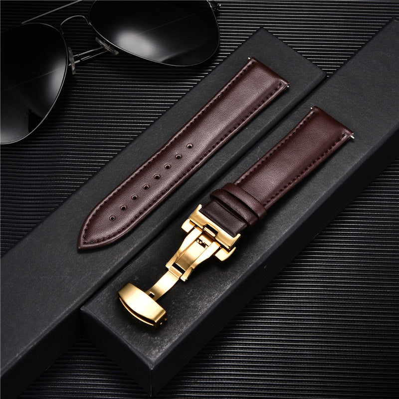 Genuine Calfskin Leather Watch Band with Butterfly Clasp 10 24mm by HitMyNeed