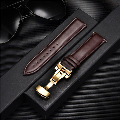Genuine Calfskin Leather Watch Band with Butterfly Clasp 10 24mm by HitMyNeed