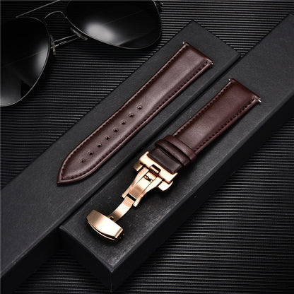 Genuine Calfskin Leather Watch Band with Butterfly Clasp 12 24mm by HitMyNeed