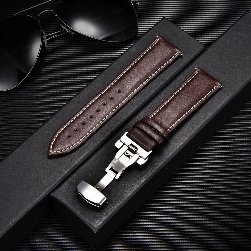 Genuine Calfskin Leather Watch Band with Butterfly Clasp 15 24mm by HitMyNeed