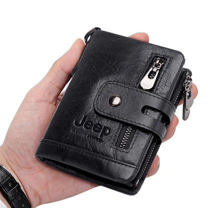 Genuine Cowhide Leather RFID Men's Mini Wallet by HitMyNeed