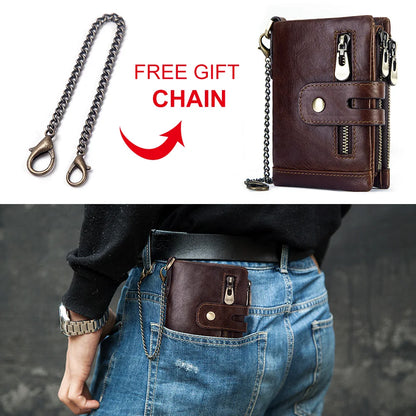 Genuine Cowhide Leather RFID Men's Mini Wallet by HitMyNeed
