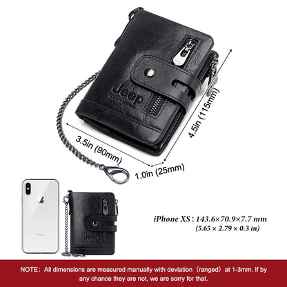 Genuine Cowhide Leather RFID Men's Mini Wallet by HitMyNeed